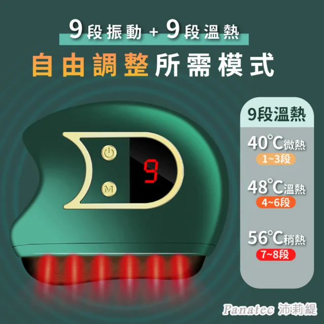 【PANATEC 沛莉緹】砭石溫熱刮痧按摩美容導入儀(K-387)