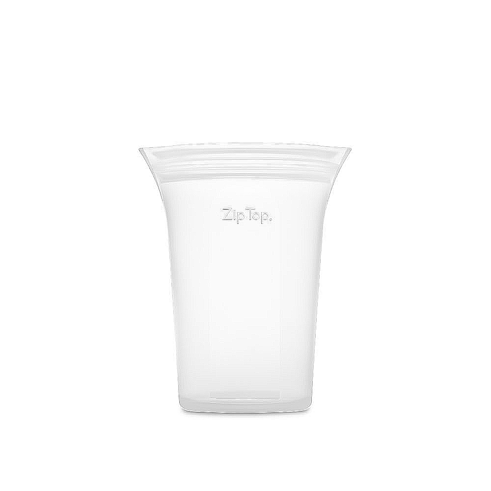 【ZipTop】美國白金矽膠袋-杯型袋L-雲朵白(24oz/710ml)