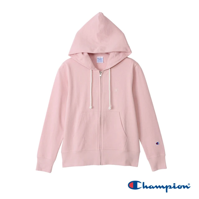 Champion 官方直營-刺繡LOGO連帽外套-女(淺粉紅色)