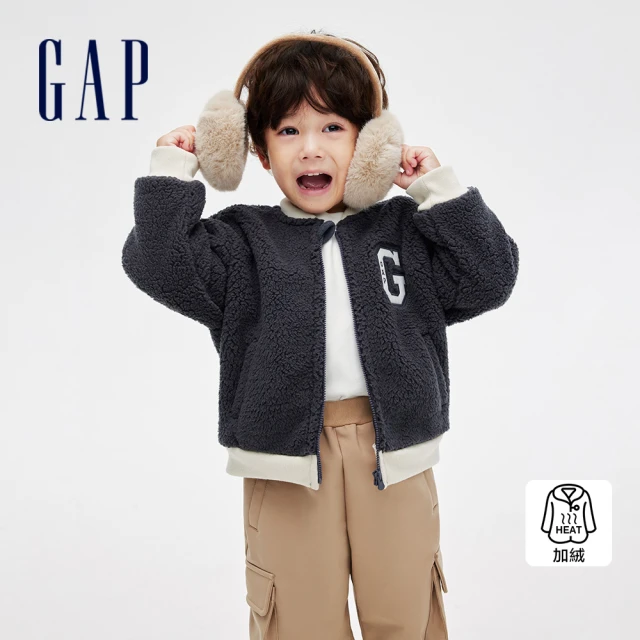 GAP 男幼童裝 Logo連帽羽絨外套-海軍藍(836621