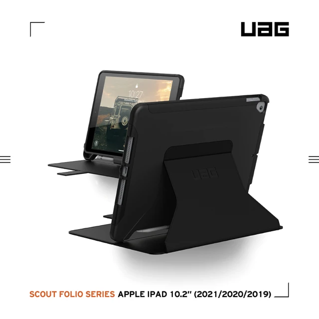 UAG iPad 10.2吋耐衝擊極簡保護殼-黑(UAG)