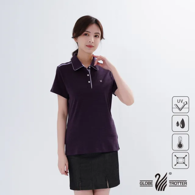 【遊遍天下】二件組女款格紋抗UV防曬涼感吸濕排汗機能POLO衫GS1014(M-5L)