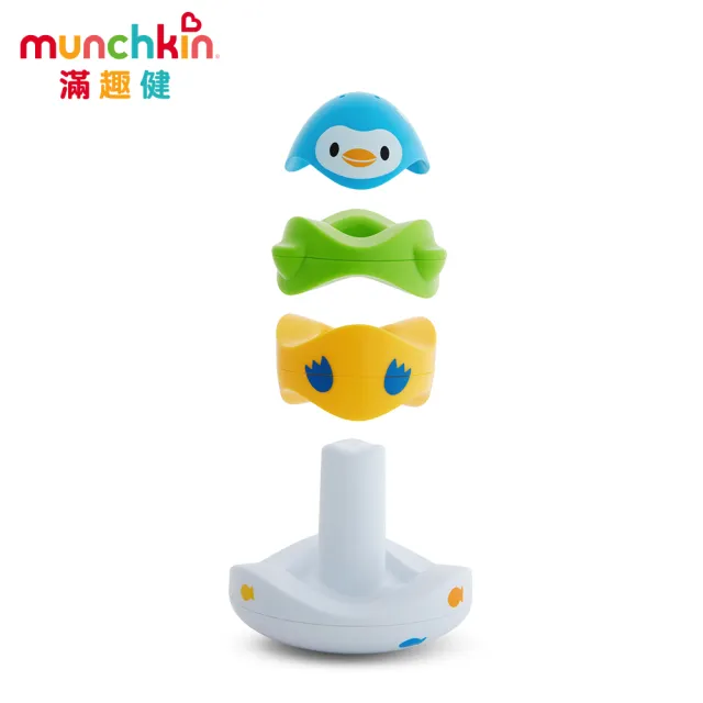 【munchkin】海洋動物疊疊樂洗澡玩具