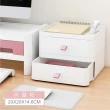 【Ashley House】ABS優質雙層收納盒-可自由堆疊/桌面收納盒/小物收納盒(3色可選)