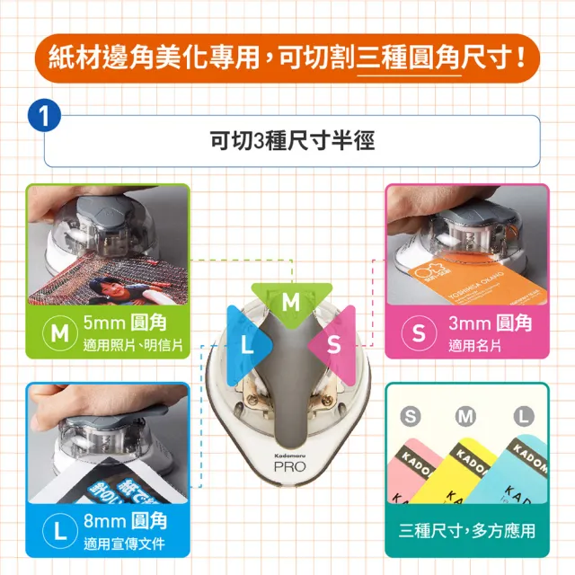 【sun-star】 太陽星 KADOMARU圓角器PRO(切角器/裁紙器/美角器)