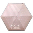 【POCKET UMBRELLA】口袋傘 五折抗UV 黑膠晴雨傘(波點粉PINK)