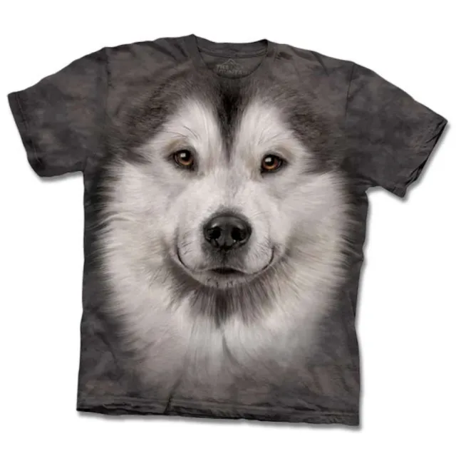 【摩達客】美國進口The Mountain 哈士奇雪橇犬臉 設計T恤(現貨)