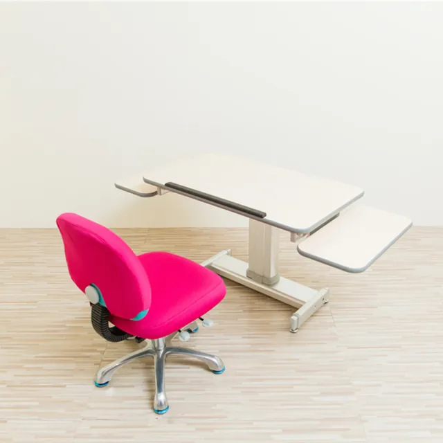 【MyTolek 童樂可】樂適桌+挺立椅套餐-無段式80舒適版(皮諾丘木  兒童成長書桌椅  人體工學書桌椅)