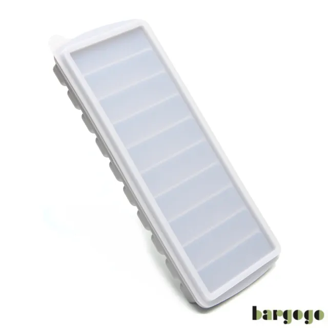 【bargogo】10格長條型矽膠製冰盒-兩入組(可當副食品分裝盒)