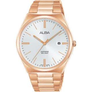 【ALBA】東京情人時尚手錶-銀x玫塊金/41mm(VJ42-X286K AS9J60X1)