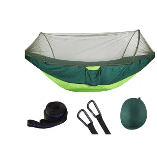 【PUSH!】戶外用品 新款野營蚊帳 防蚊吊床 自動速開 帳篷型吊床帶蚊帳(防蚊吊床P136)