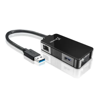 【j5create 凱捷】USB 3.0 三合一薄型筆電迷你擴充卡-JUA370