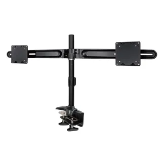 【ErgoGrade】快拆式鋁合金穿夾兩用左右雙螢幕支架EGTC732Q(壁掛架/電腦螢幕架/長臂/旋臂架/桌上型支架)