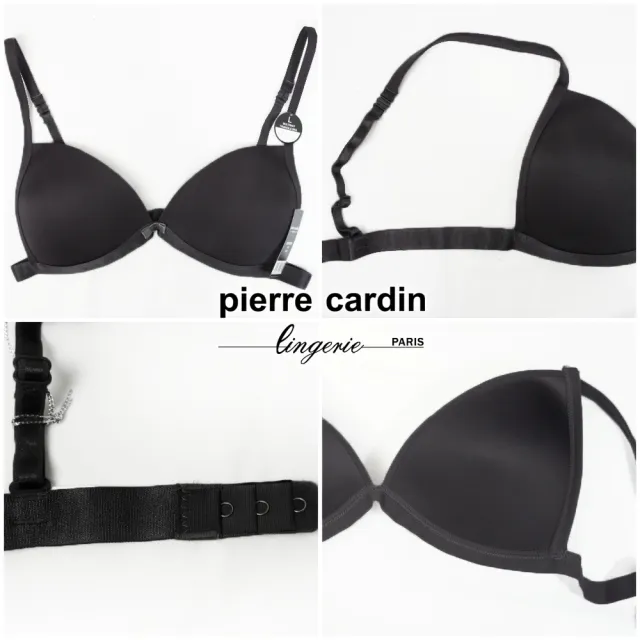 【pierre cardin 皮爾卡登女性內衣】任選_性感比基尼美背無鋼圈內衣(單件-BLK黑)