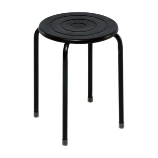 【G+ 居家】MIT 時尚烤漆鐵椅凳-黑 5入組(餐椅/休閒椅凳/外出露營)