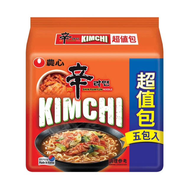 NONG SHIM 農心辛辣白菜風味拉麵超值包5入(600g)