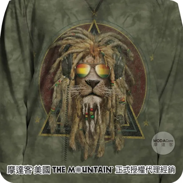 【摩達客】美國進口The Mountain 復刻加滿獅 女版休閒長袖T恤(現貨)