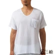 【三槍牌】時尚型男縐縐布短袖衫(白色2件組)