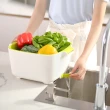 【EKO】多功能洗菜籃(可分離雙層洗菜籃/廚房/瀝水方便/時尚簡約)