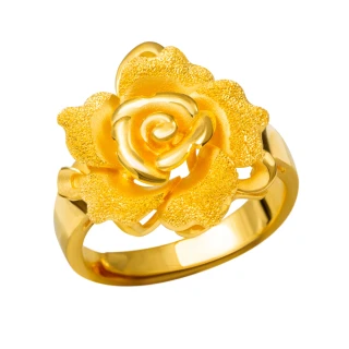 【金品坊】黃金戒指玫瑰鑽莎 2.49錢±0.03(純金999.9、純金戒指)