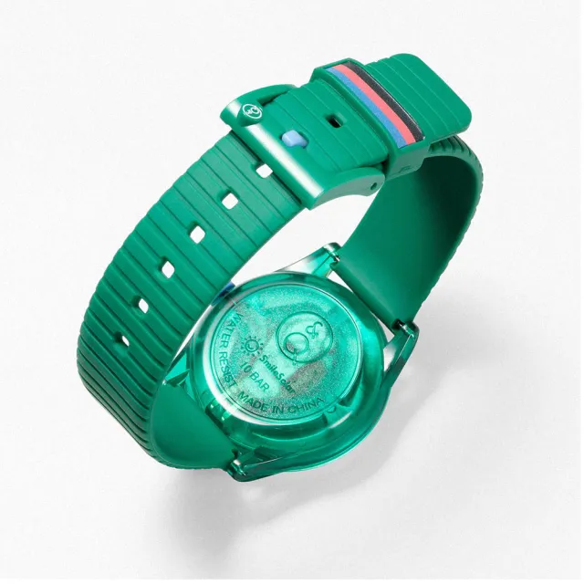 【Q&Q SmileSolar】太陽能手錶-春夏拚色款-草皮綠/35mm(星辰 太陽能 光動能手錶)
