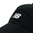【NEW BALANCE】運動帽 黑 白LOGO 刺繡 可調式 棒球帽 老帽 男女(LAH91014BK)