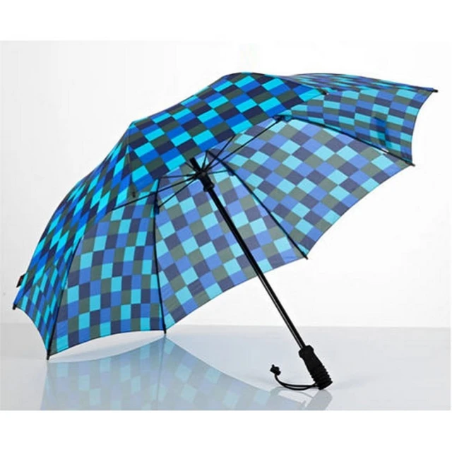 【EuroSCHIRM】德國品牌 全世界最強雨傘 TELESCOPE HANDSFREE 免持健行傘/方格系列(1H16-CWS 免持健行傘)