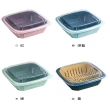 【DaoDi】廚房雙層收納瀝水保鮮盒2入組(瀝水籃 蔬菜水果籃 保鮮盒)