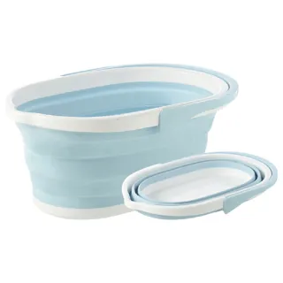 【EZlife】可摺疊加大拖把水桶(贈地板清潔片30片)