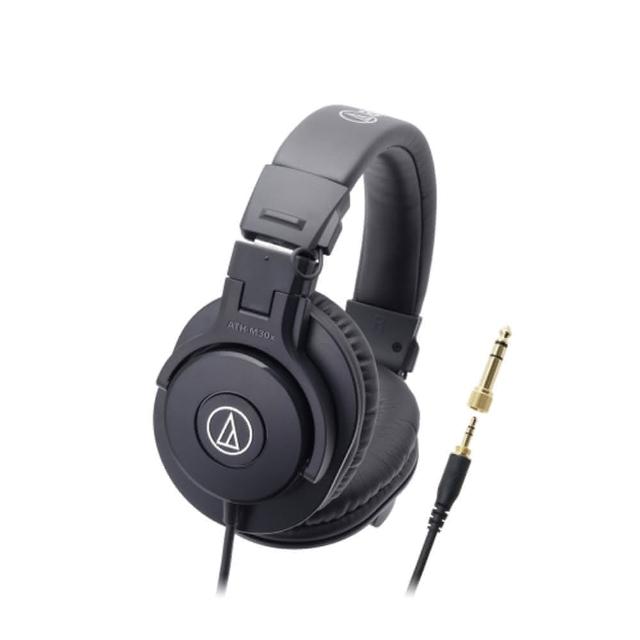 Audio-Technica 鐵三角 ATH-M30x 監聽耳機，採用頭戴式設計，提供優異音質與舒適配戴體驗。適合專業錄音、混音及音樂製作，具備有線連線模式、內建麥克風及通用線控功能。重量僅220g，黑色系外觀時尚，適用通用作業系統，中國製造，一年保固。專業級選擇，提升您的音樂創作效率！