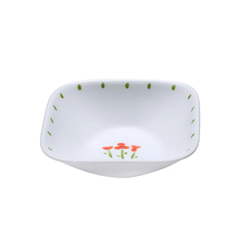 【CORELLE 康寧餐具】小紅花方形10oz小碗(2310)