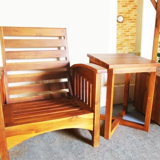 【吉迪市柚木家具】柚木簡約方桌 RPNA017(簡約 北歐 歐美 桌子 花台 茶几 邊桌)