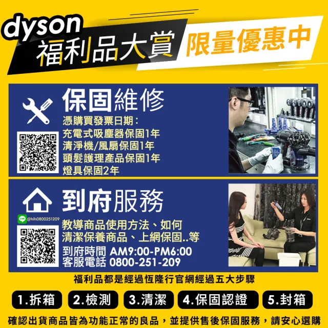 【dyson 戴森 限量福利品】V15 SV22 Detect Fluffy 強勁智慧吸塵器 光學偵測(尊榮版)