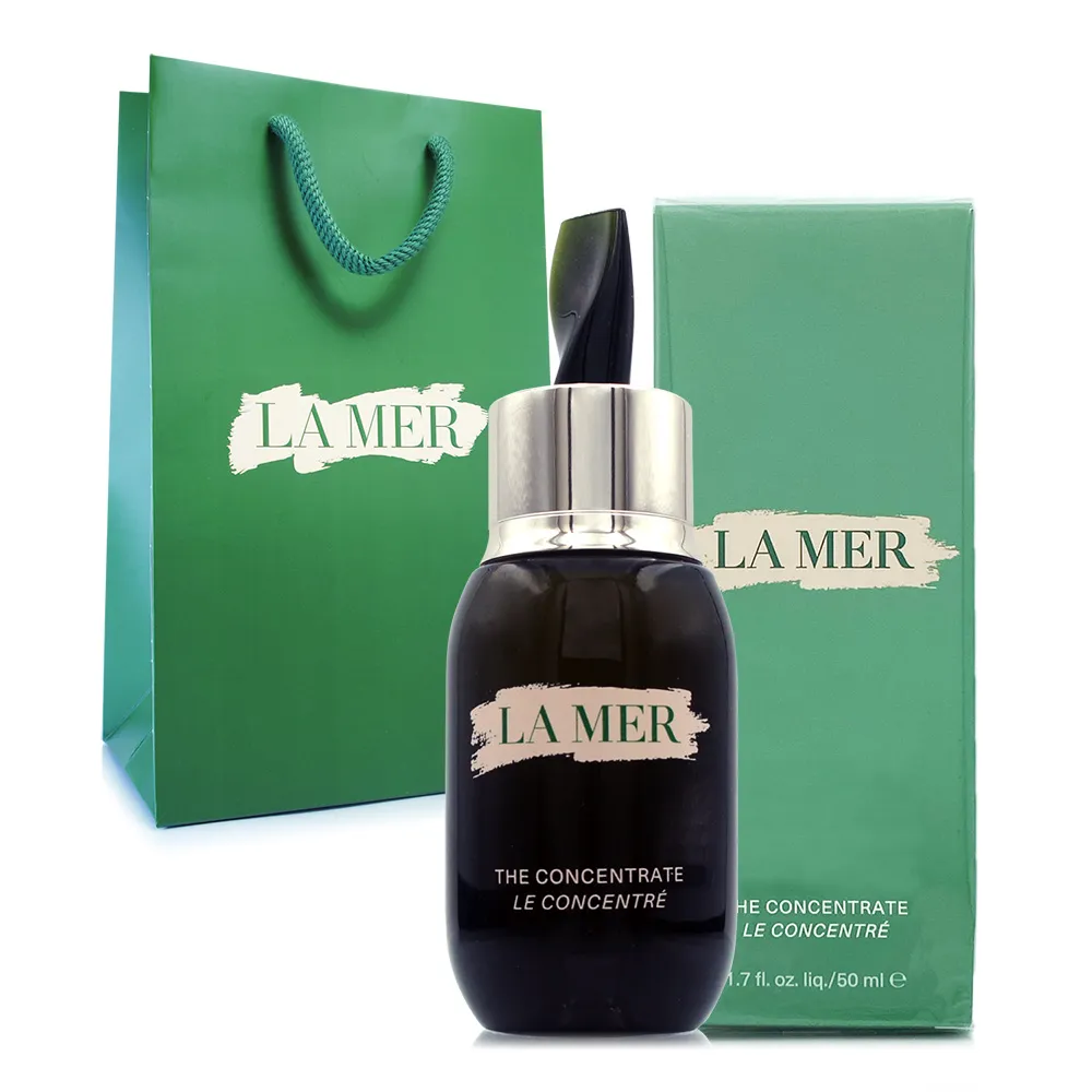 【LA MER 海洋拉娜】濃萃雙重修復精華50ml-附挖棒 - 贈手提袋(專櫃公司貨)