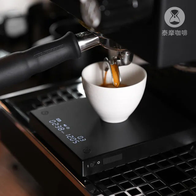 【TIMEMORE 泰摩】黑鏡流速秤 BASIC PRO咖啡電子秤 LED觸控 Type-c充電 黑色(年度新商品 流速咖啡秤)