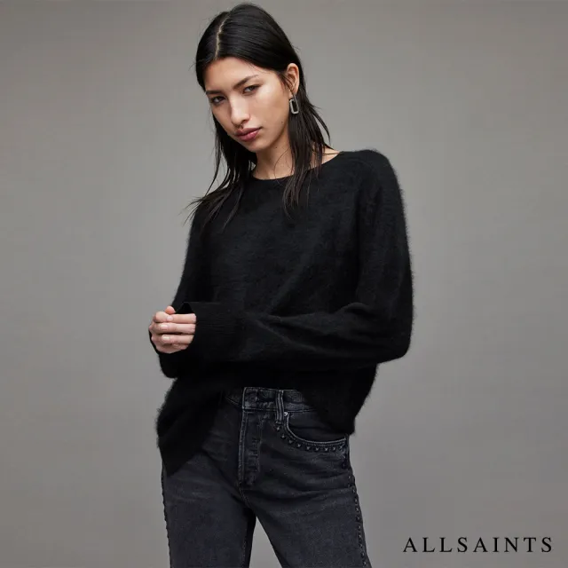 【ALLSAINTS】Chrissy 喀什米爾羊毛針織上衣Black WK095V(修身版型)