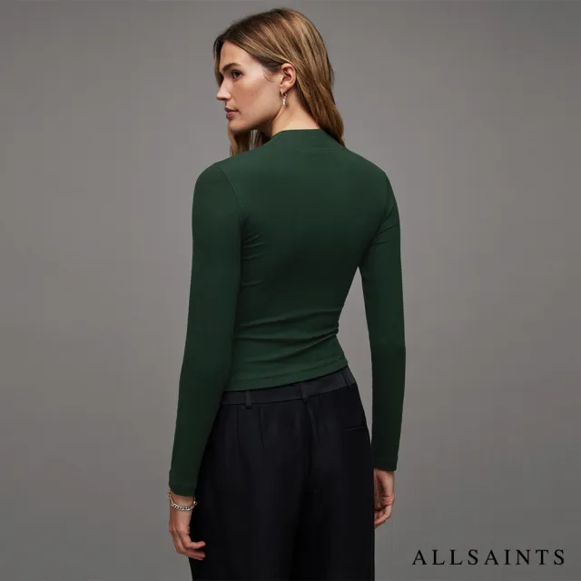 【ALLSAINTS】RINA 高領上衣SYCAMORE GREEN WM213Z(貼身版型)