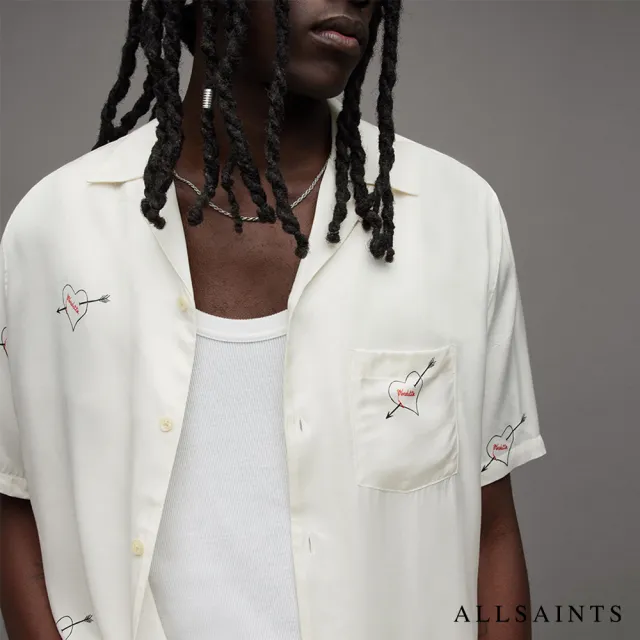 【ALLSAINTS】BOW 短袖夏威夷印花襯衫Ecru MS250Z(舒適版型)