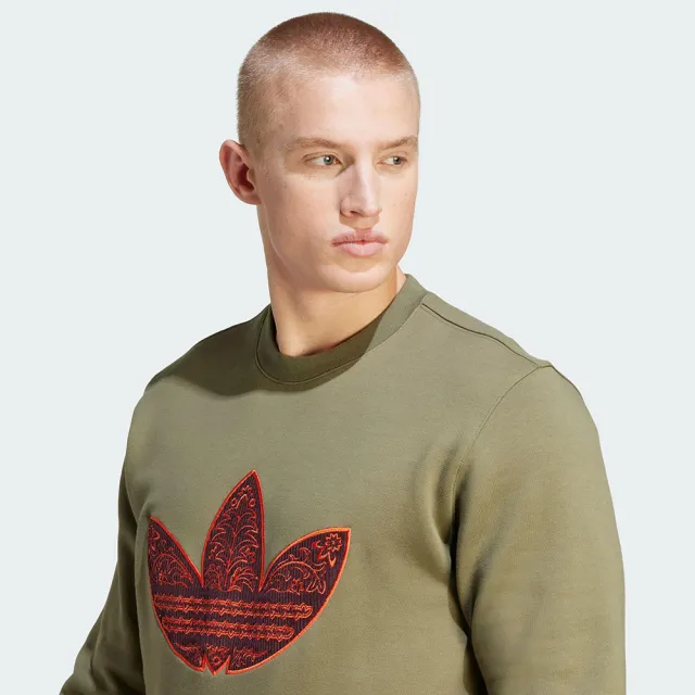 Adidas originals applique trefoil cheap sweatshirt