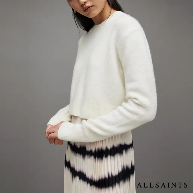 【ALLSAINTS】CURTIS 兩件式中長版洋裝CHALK WHITE/BLACK WD072X 雙11(常規版型)