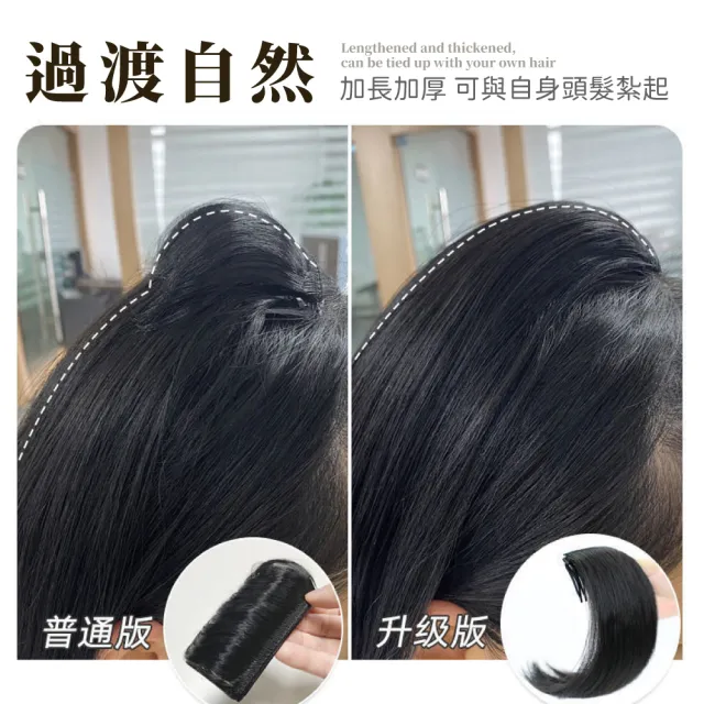 【蓬鬆頭頂】自然棕黑色高顱頂假髮片-20cm(隱形 顯臉小 髮箍 增髮器 補髮 仿真髮 頭禿 遮白髮 假髮 髮片)