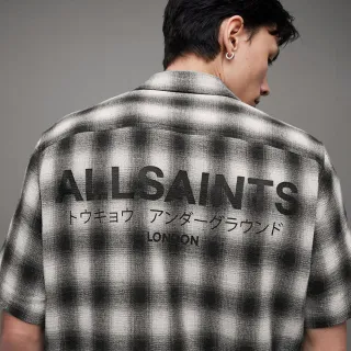 【ALLSAINTS】UNDERGROUND 格紋短袖襯衫Off White MS253Z(舒適版型)