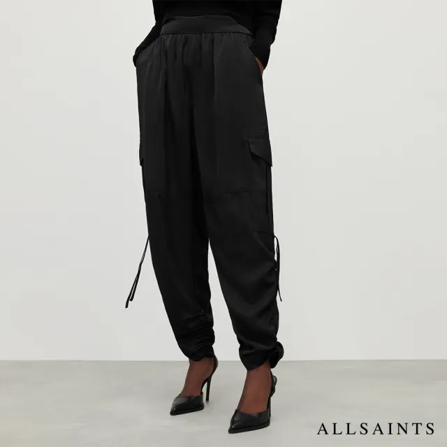 【ALLSAINTS】KAYE 高腰軍裝長褲Black WP014Y(寬鬆版型)