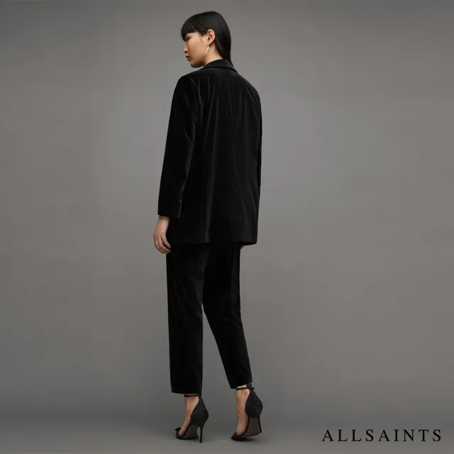 【ALLSAINTS】ALEIDA 天鵝絨中腰西裝長褲Black WT026Z(舒適版型)