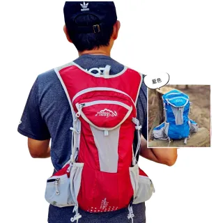 【May Shop】戶外自行車背包 騎乘背包 附頭盔籃球網 防潑水騎行包(輕便跑步包)