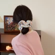 【MISS KOREA】碎花髮圈 滾邊髮圈/韓國設計優雅碎花滾邊氣質大腸圈 髮圈 髮繩(4色任選)