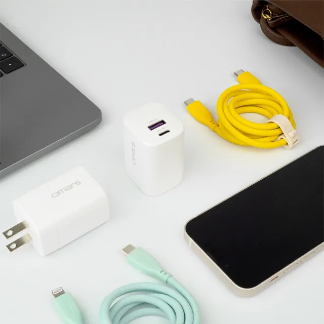 【Omars】35W GaN氮化鎵 兩孔快速充電器(支援iPhone iPad快充)
