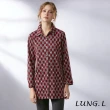 【LUNG.L 林佳樺】LN70C 紅色格紋長版多用途襯衫外套(女裝)