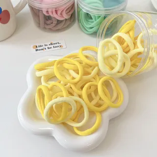 【小飾集】高彈力髮繩 漸層髮繩/無接縫不傷髮高彈力漸層色系髮繩 髮圈 50入(6款任選)