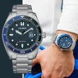 【CITIZEN 星辰】聖誕節推薦款 光動能潛水風格手錶-普魯士藍 送行動電源 畢業禮物(AW1761-89L)